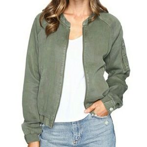 Sanctuary Pilot Bomber Jacket Green Size: Large